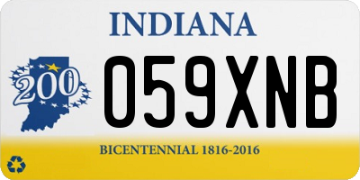 IN license plate 059XNB