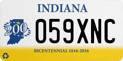 IN license plate 059XNC