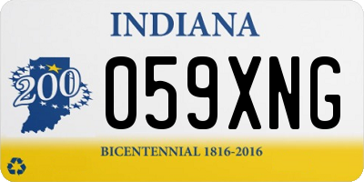 IN license plate 059XNG