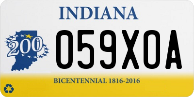 IN license plate 059XOA