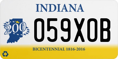 IN license plate 059XOB