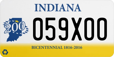 IN license plate 059XOO