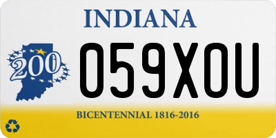 IN license plate 059XOU