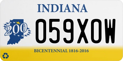 IN license plate 059XOW
