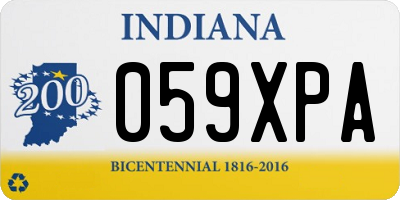 IN license plate 059XPA
