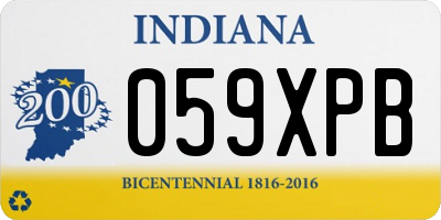 IN license plate 059XPB
