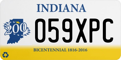 IN license plate 059XPC