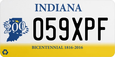 IN license plate 059XPF