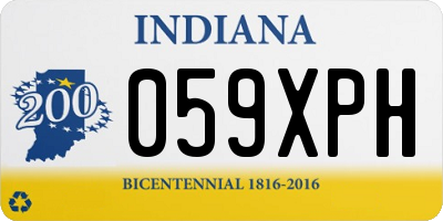IN license plate 059XPH