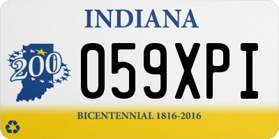IN license plate 059XPI