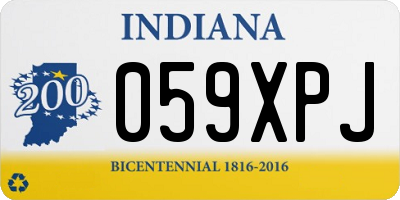 IN license plate 059XPJ