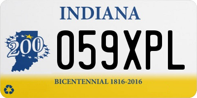 IN license plate 059XPL