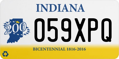 IN license plate 059XPQ
