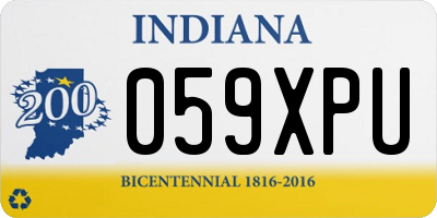 IN license plate 059XPU