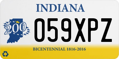 IN license plate 059XPZ