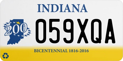 IN license plate 059XQA