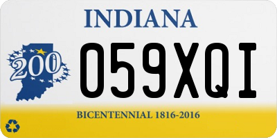 IN license plate 059XQI