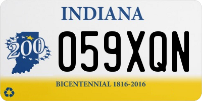 IN license plate 059XQN