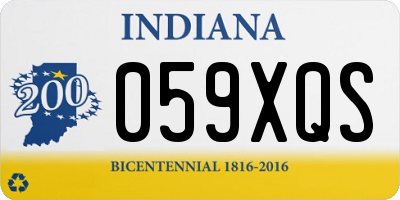 IN license plate 059XQS