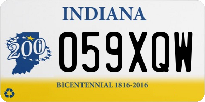 IN license plate 059XQW