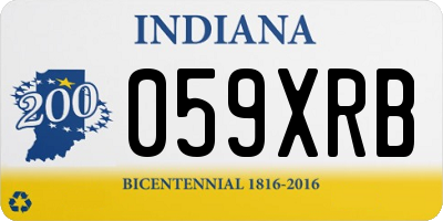 IN license plate 059XRB