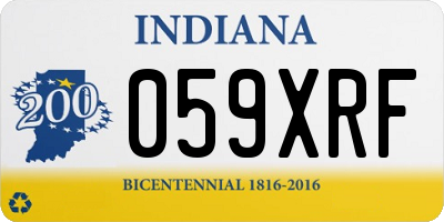 IN license plate 059XRF