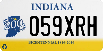 IN license plate 059XRH