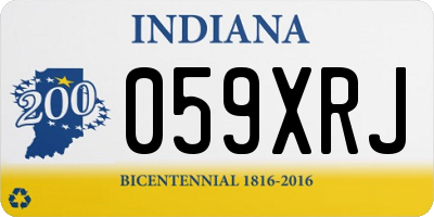 IN license plate 059XRJ