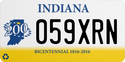 IN license plate 059XRN