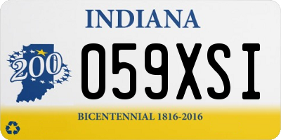 IN license plate 059XSI