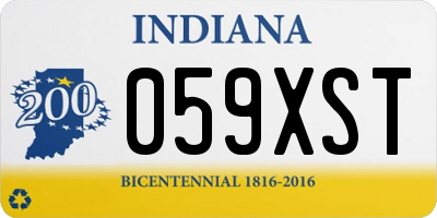 IN license plate 059XST