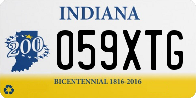 IN license plate 059XTG