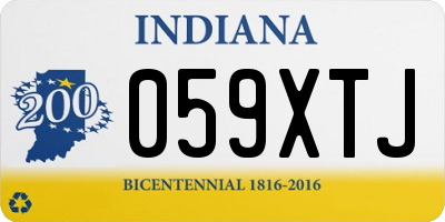 IN license plate 059XTJ