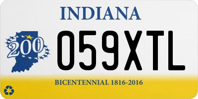 IN license plate 059XTL