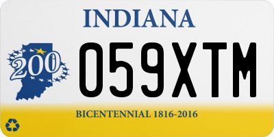 IN license plate 059XTM