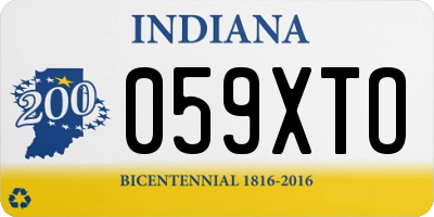 IN license plate 059XTO