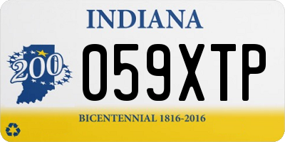 IN license plate 059XTP
