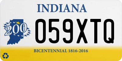 IN license plate 059XTQ