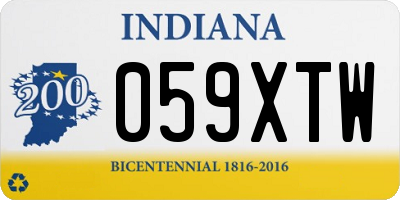 IN license plate 059XTW