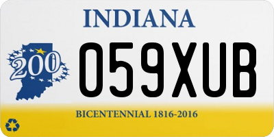 IN license plate 059XUB