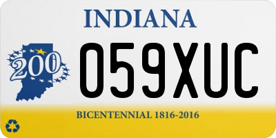 IN license plate 059XUC