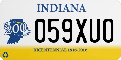 IN license plate 059XUO