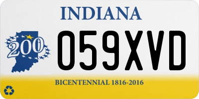 IN license plate 059XVD