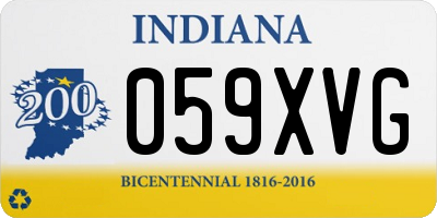 IN license plate 059XVG