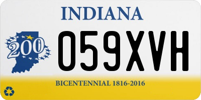 IN license plate 059XVH