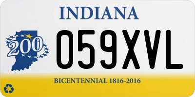 IN license plate 059XVL