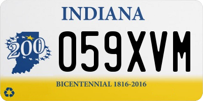 IN license plate 059XVM