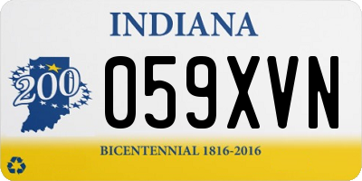 IN license plate 059XVN