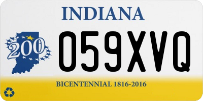 IN license plate 059XVQ