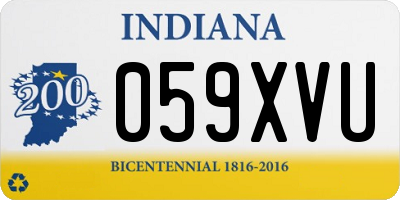 IN license plate 059XVU